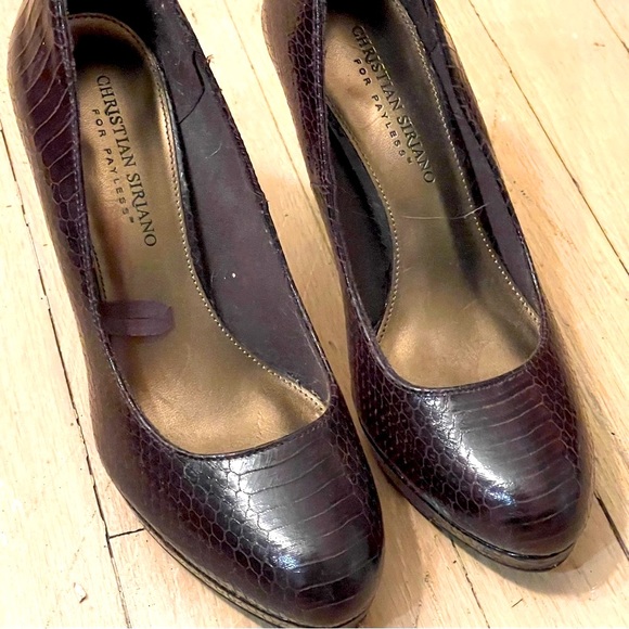 Christian Siriano Brown snakeskin heel pumps - Picture 2 of 4